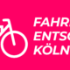 Unser Logo: ein stilisiertes Fahrrad mit den Domspitzen im Rahmen