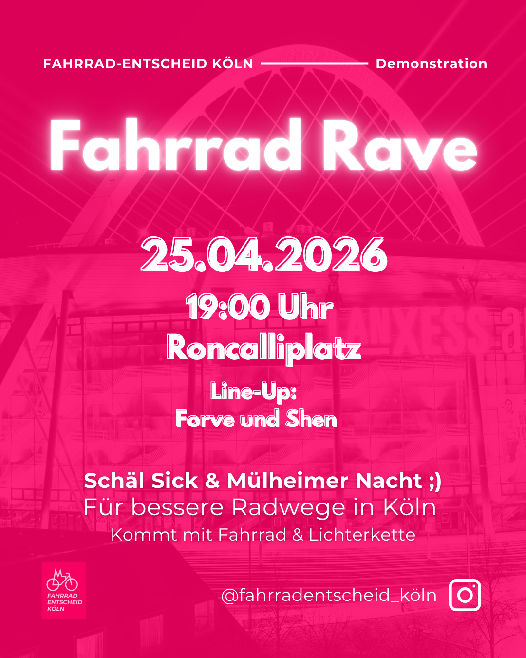 Fahrrad Rave auf der Schäl Sick